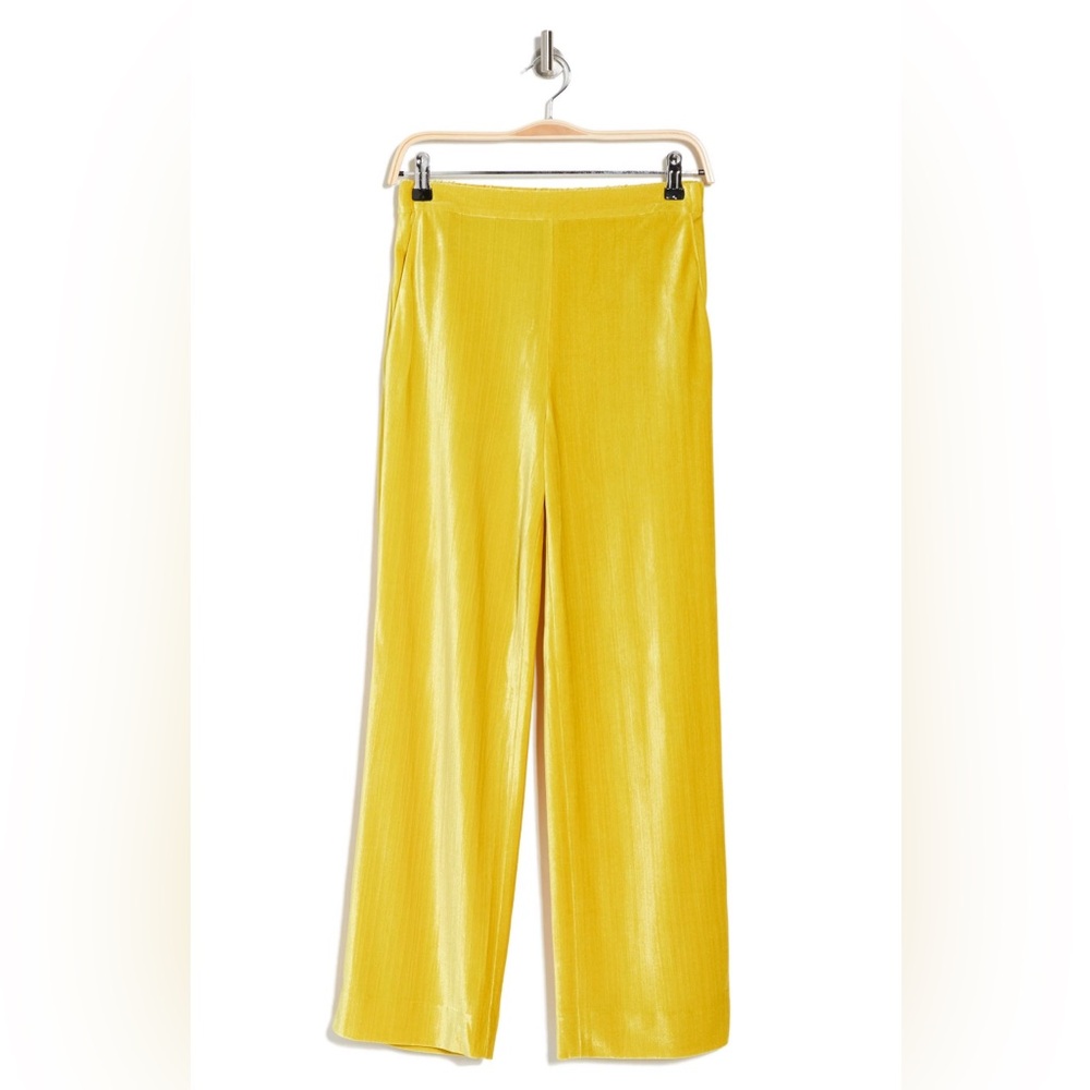 St. John Crushed Velvet Pants Citrine Size XS - Picture 3 of 10